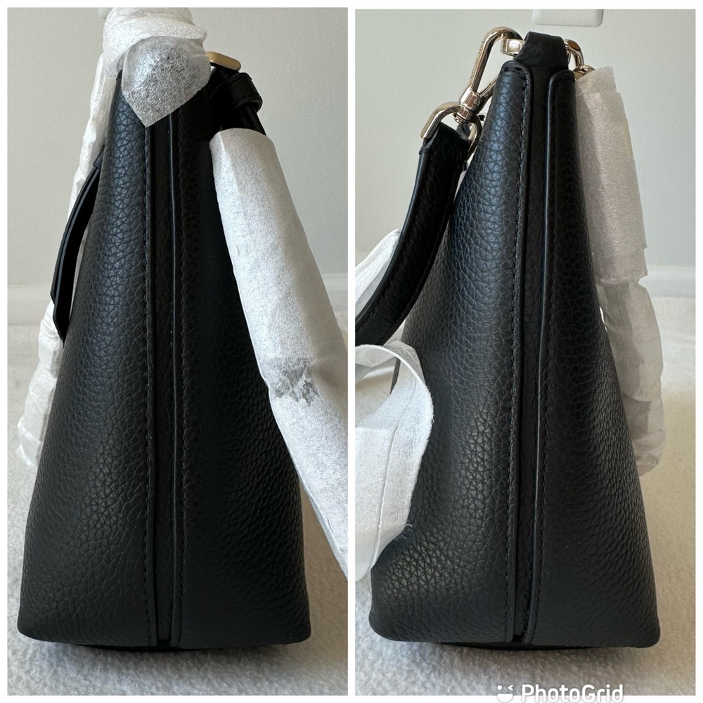 Kate Spade NWT Black Leather Zippy Convertible Crossbody Top Zip Bag K9374 - Picture 7 of 16